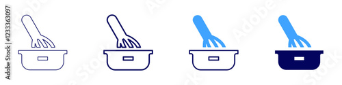 Baking icon in 4 different styles. Thin Line, Line, Bold, and Bold Line. Duotone style. Editable stroke