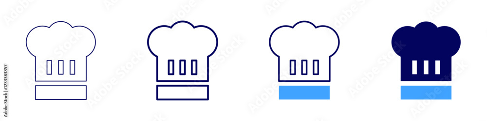 Chef hat icon in 4 different styles. Thin Line, Line, Bold, and Bold Line. Duotone style. Editable stroke Chef hat icon in 4 different styles. Thin Line, Line, Bold, and Bold Line. Duotone style. Editable stroke