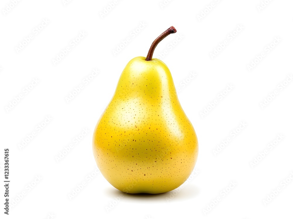 ripe yellow pear isolated on white ripe yellow pear isolated on white