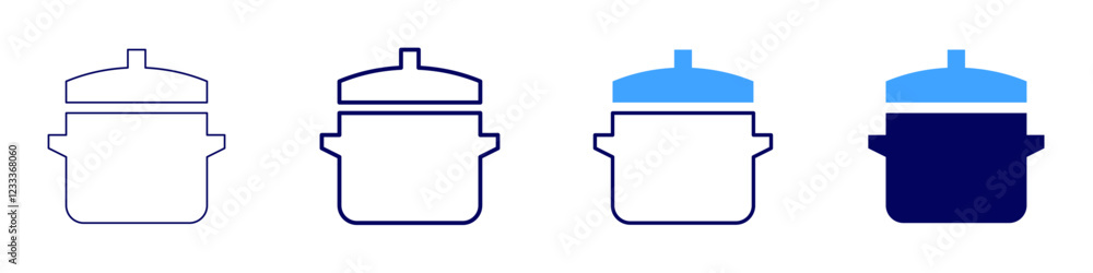 Pasta pot icon in 4 different styles. Thin Line, Line, Bold, and Bold Line. Duotone style. Editable stroke Pasta pot icon in 4 different styles. Thin Line, Line, Bold, and Bold Line. Duotone style. Editable stroke