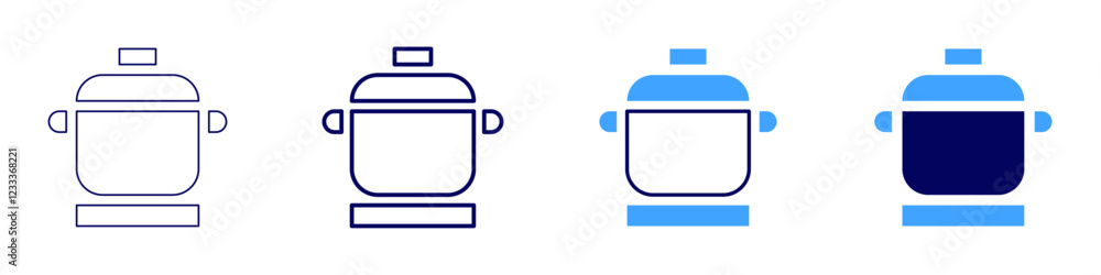 Pot for cooking icon in 4 different styles. Thin Line, Line, Bold, and Bold Line. Duotone style. Editable stroke Pot for cooking icon in 4 different styles. Thin Line, Line, Bold, and Bold Line. Duotone style. Editable stroke