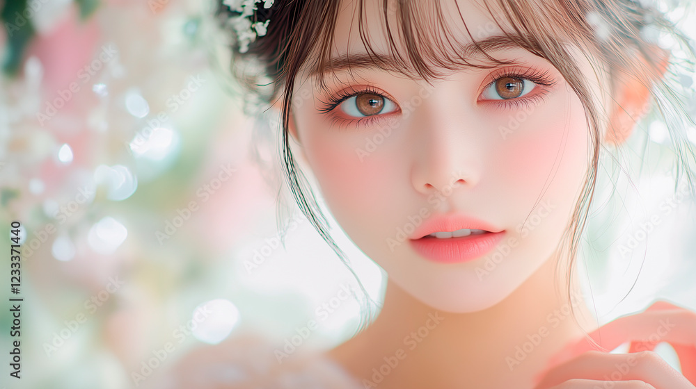 美しい女性の美容デザイン用の素材 美しい女性の美容デザイン用の素材
