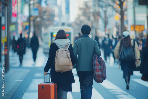 日本を観光する訪日外国人 photo