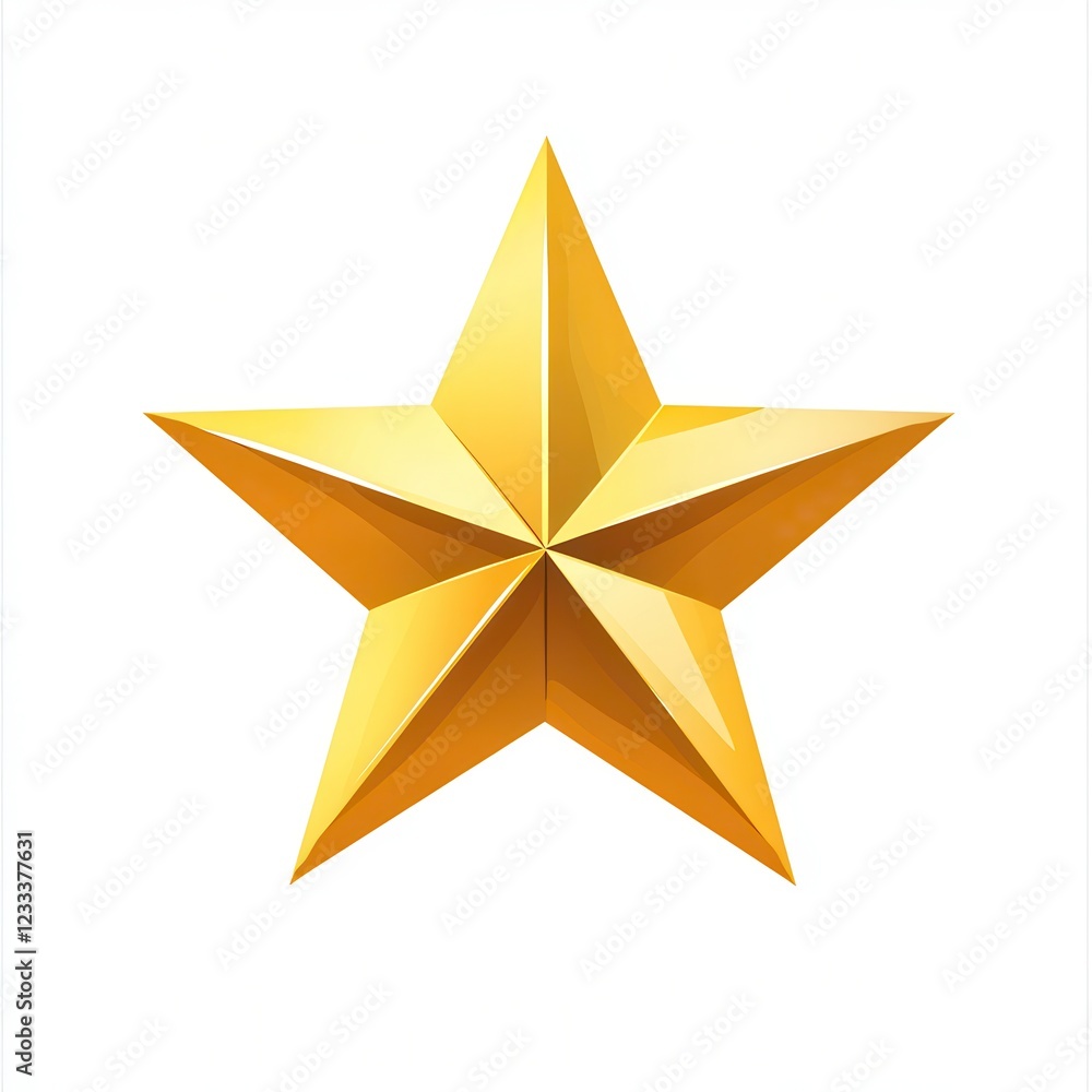 Obraz premium Stylized Gold Star Icon to Symbolize Achievement and Excellence. Generative AI