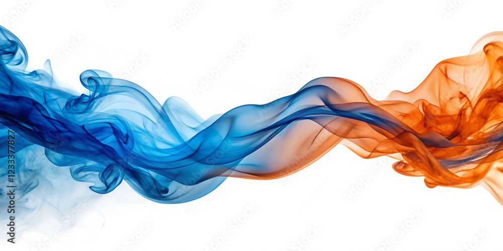 blue and orange smooth smoke wave isolated on white or transparent png blue and orange smooth smoke wave isolated on white or transparent png