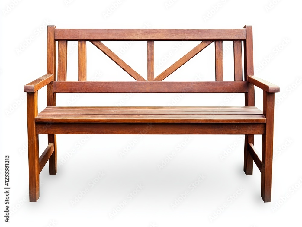 Wooden park bench isolated on white background. (1) Wooden park bench isolated on white background. (1)