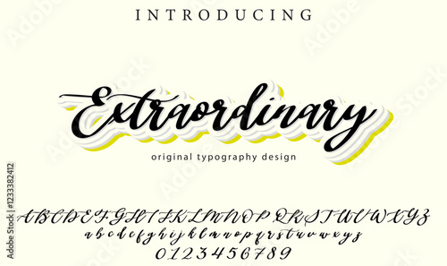 Extraordinary Font Stylish brush painted an uppercase vector letters, alphabet, typeface