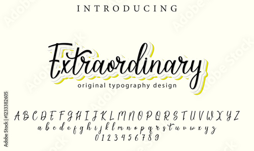Extraordinary Font Stylish brush painted an uppercase vector letters, alphabet, typeface