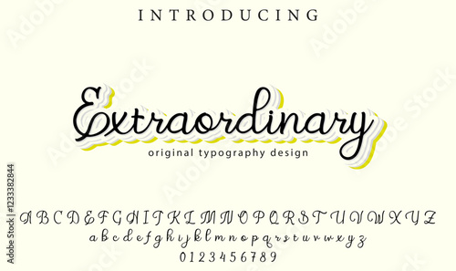 Extraordinary Font Stylish brush painted an uppercase vector letters, alphabet, typeface