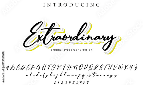 Extraordinary Font Stylish brush painted an uppercase vector letters, alphabet, typeface