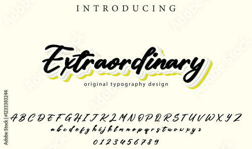 Extraordinary Font Stylish brush painted an uppercase vector letters, alphabet, typeface