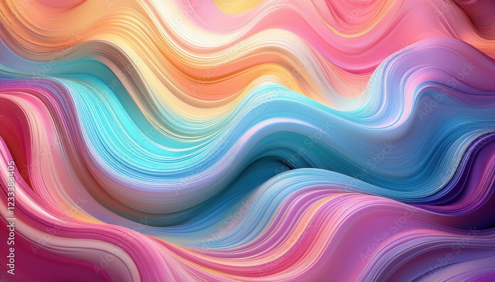 Vibrant, Futuristic 3D Pastel Neon Wavy Scene Generated by AI, Showcasing a Colorful and Stunning Visual Artwork for Digital and Modern Designs. Vibrant, Futuristic 3D Pastel Neon Wavy Scene Generated by AI, Showcasing a Colorful and Stunning Visual Artwork for Digital and Modern Designs.