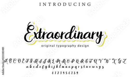 Extraordinary Font Stylish brush painted an uppercase vector letters, alphabet, typeface