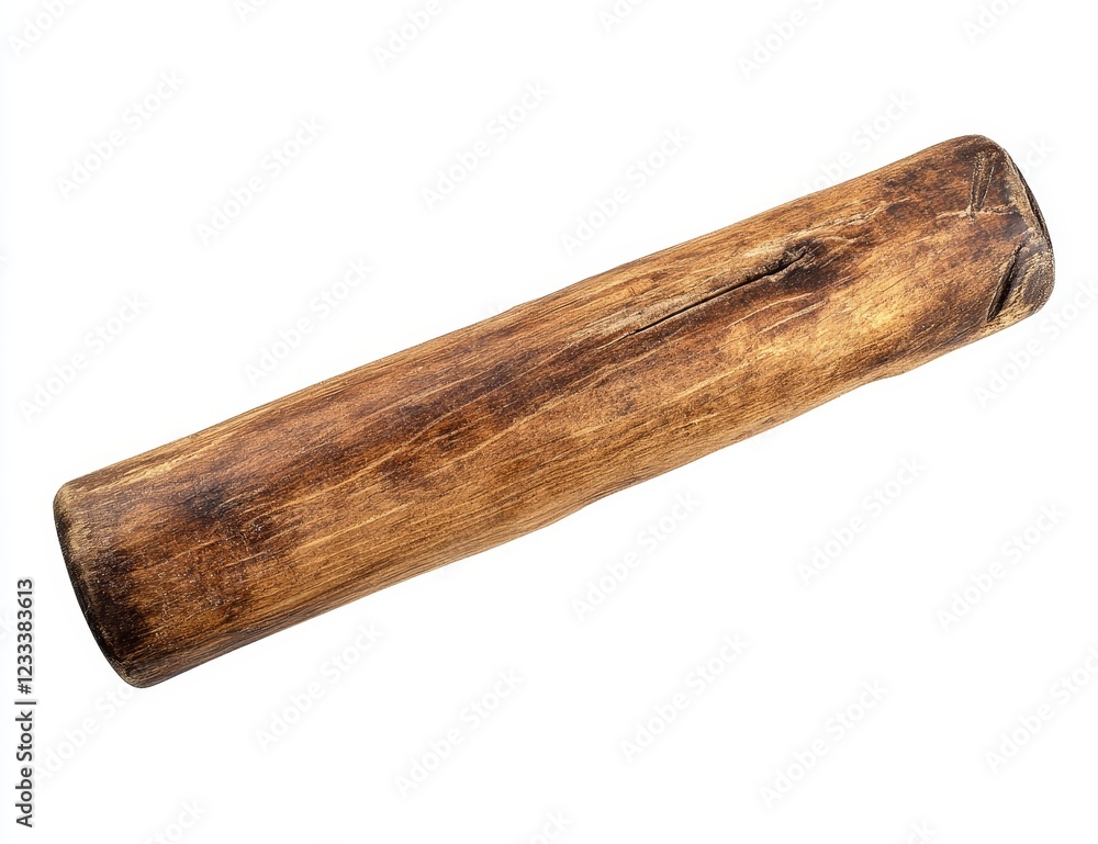 Rustic wooden rolling pin isolated on white. Rustic wooden rolling pin isolated on white.