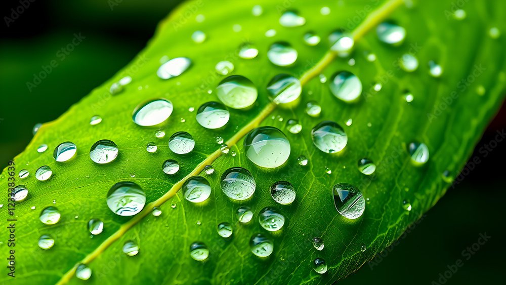 Macro Shot of Water Droplets on Green Leaf - Nature’s Fresh Beauty
Macro Shot of Water Droplets on Green Leaf - Nature’s Fresh Beauty