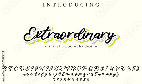 Extraordinary Font Stylish brush painted an uppercase vector letters, alphabet, typeface