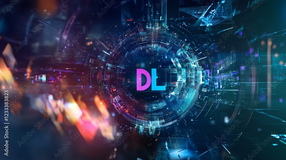 Futuristic Abstract Digital Background with Vibrant Light Effects Futuristic Abstract Digital Background with Vibrant Light Effects