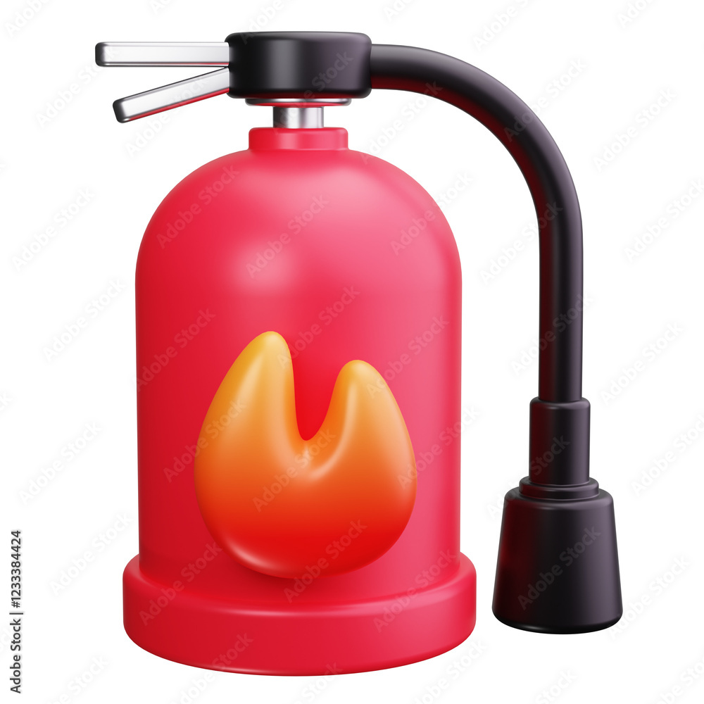 Fire Extinguisher 3d render icons Fire Extinguisher 3d render icons