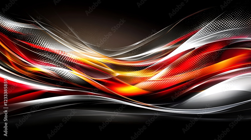 Abstract Red Orange and White Wave Design Abstract Red Orange and White Wave Design