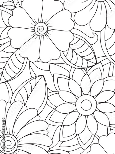 pattern flower for adults 