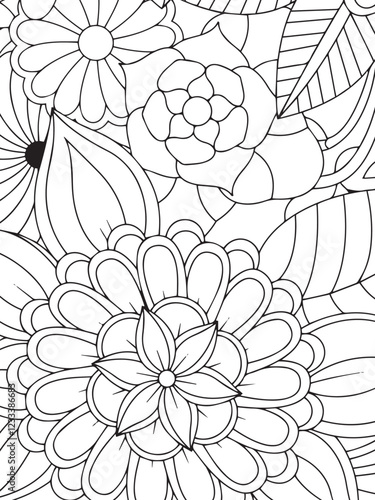 pattern flower for adults 
