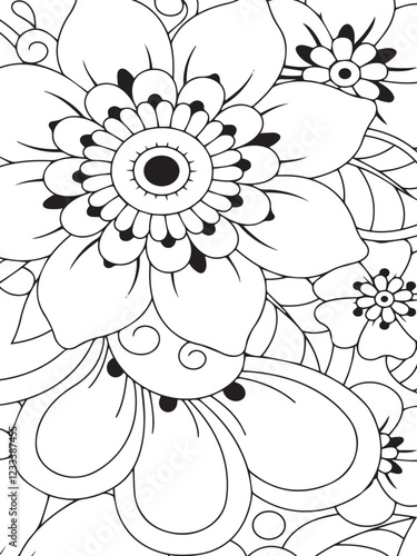 pattern flower for adults 