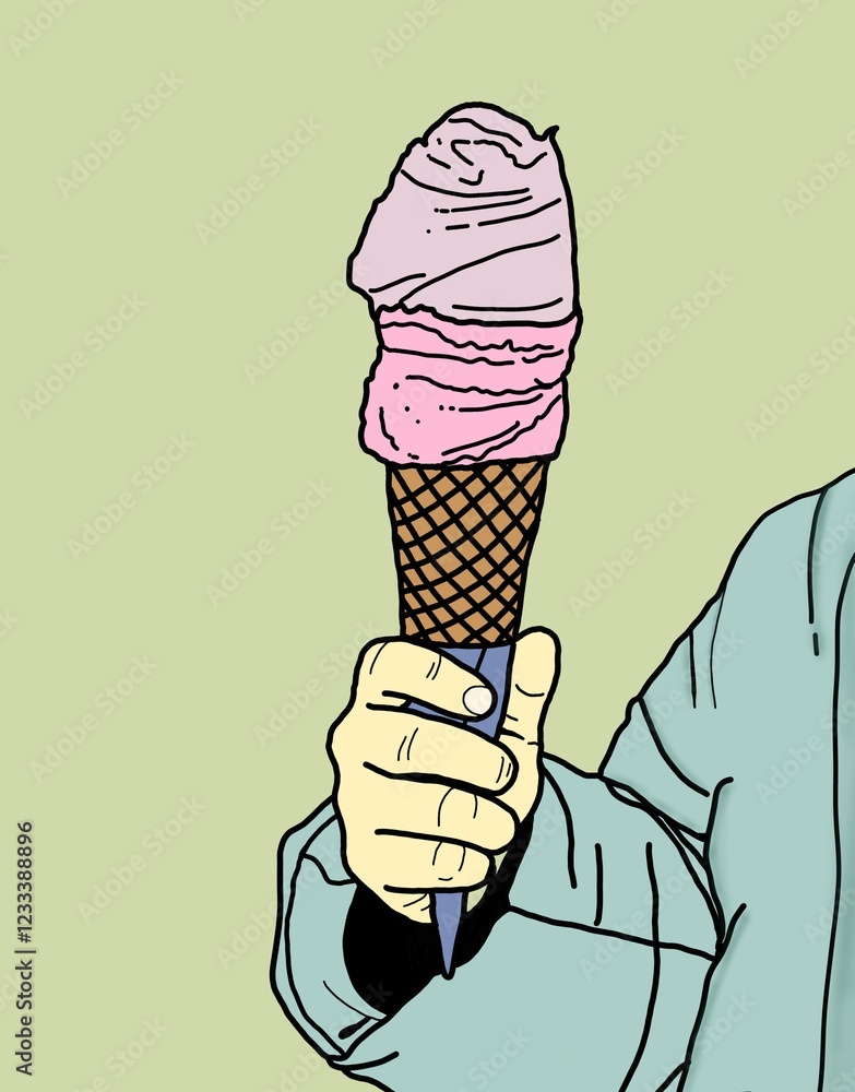 ice cream in hand ice cream in hand