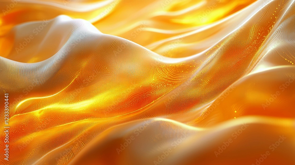 Fototapeta premium Golden Abstract Waves: Flowing, Luminous, and Textured Background Image