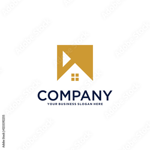 real estate logo design with house and building Free Download real estate logo design with house and building - GFXLoad