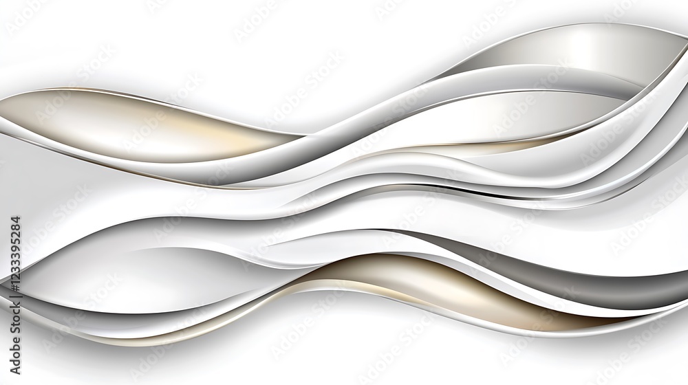 Abstract White Grey and Beige Wave Design Abstract White Grey and Beige Wave Design