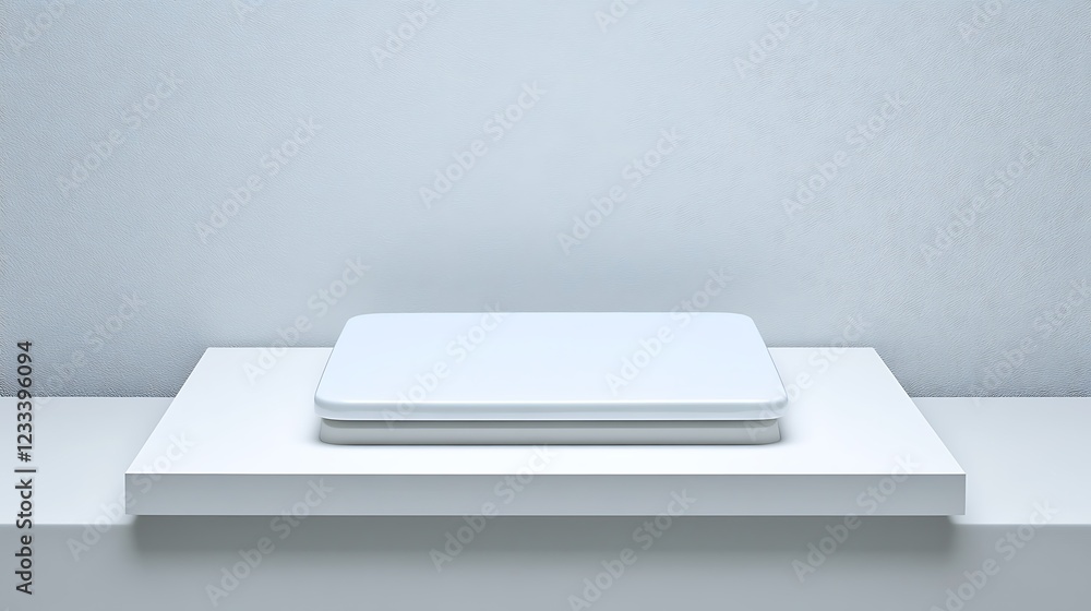Minimalist White Platform Display Stand Design