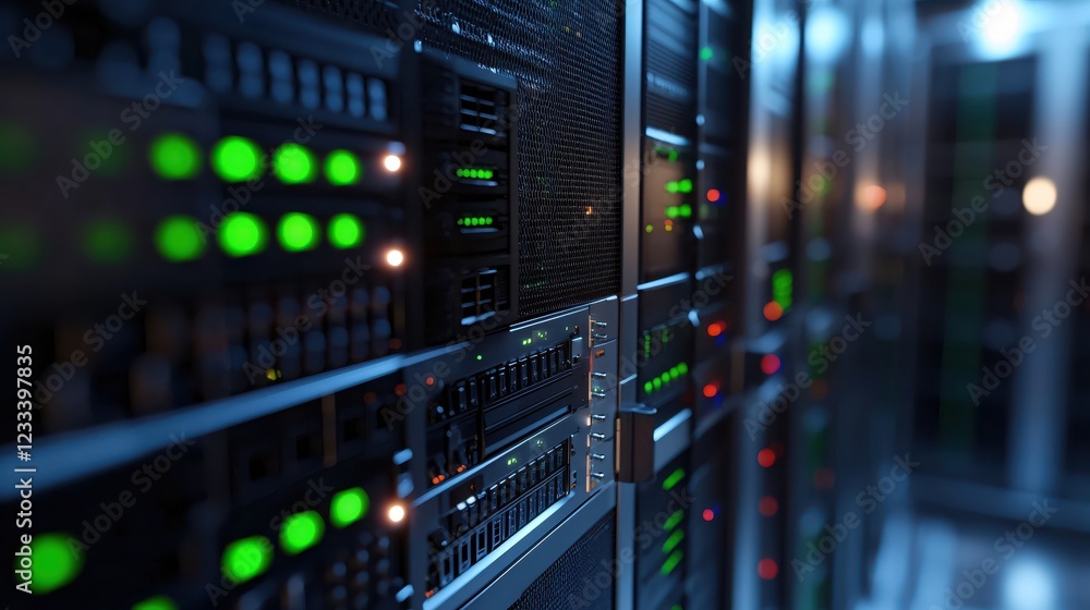 Modern Data Center Server Room Technology Network Infrastructure Modern Data Center Server Room Technology Network Infrastructure