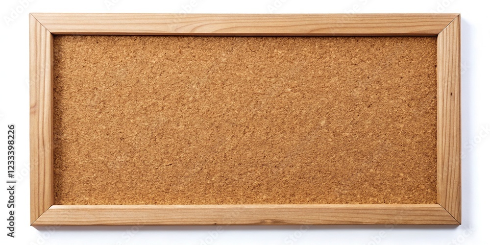 Fototapeta premium Chocolate White Cork Board Rectangular Isolated On Transparent Background