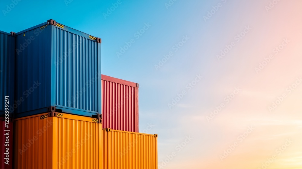 Fototapeta premium A stack of containers