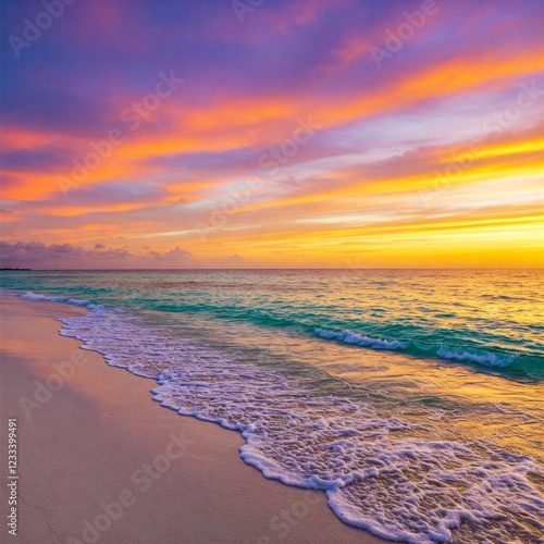 sunset on the beach