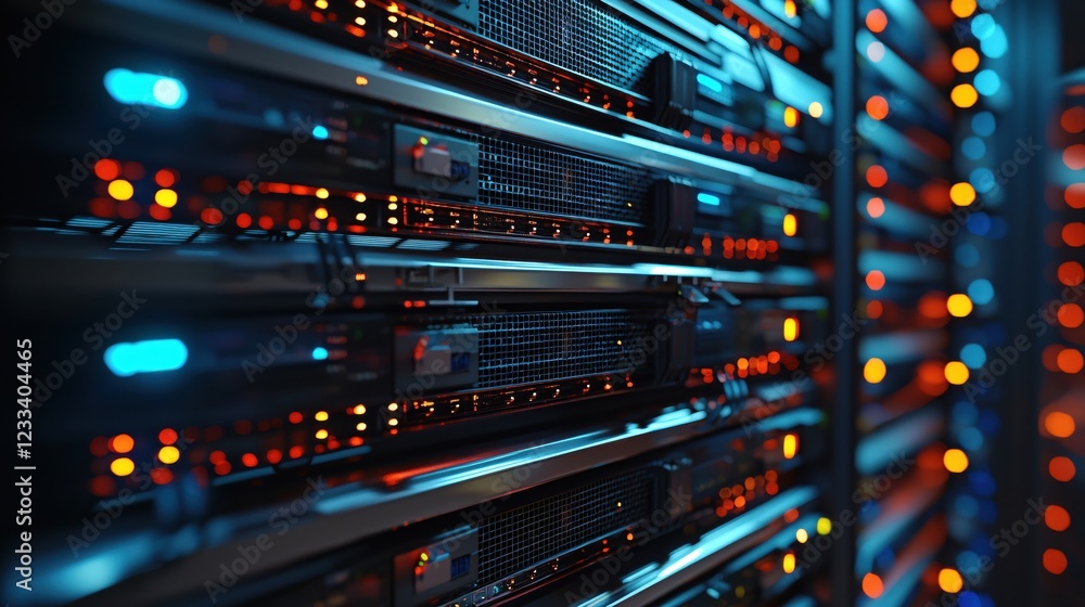 Sleek Modern Server Rack Data Center Technology Network Sleek Modern Server Rack Data Center Technology Network
