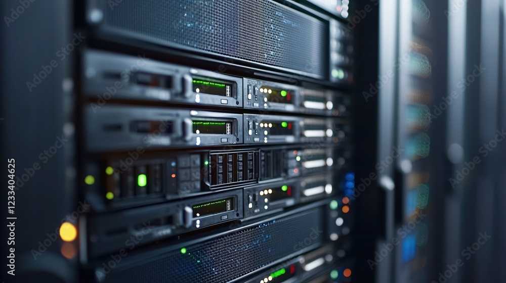 Powerful Server Rack Data Center Technology Infrastructure Powerful Server Rack Data Center Technology Infrastructure