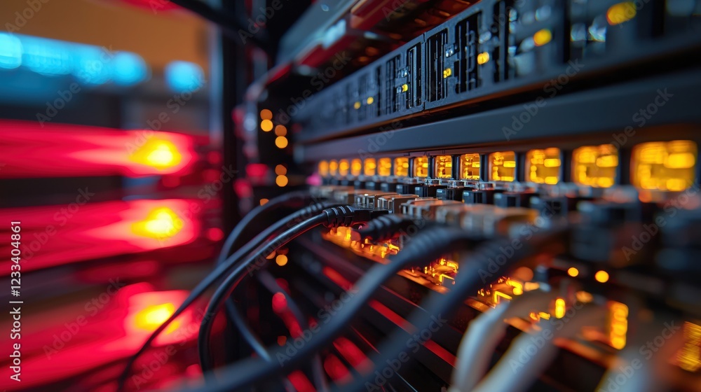 Network Server Room Technology Data Center Cables Connections Network Server Room Technology Data Center Cables Connections