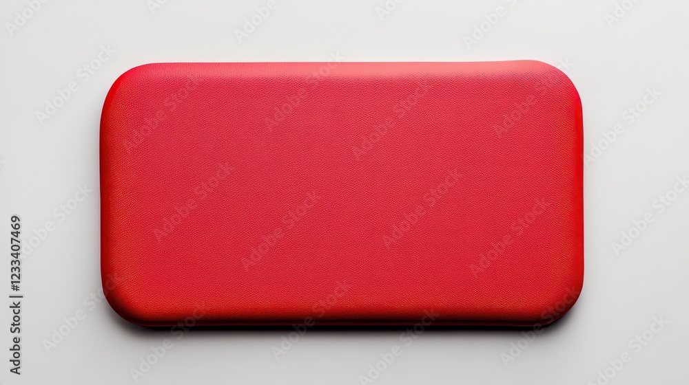 Bright Red Textured Case on a Light Background for Accessories Bright Red Textured Case on a Light Background for Accessories