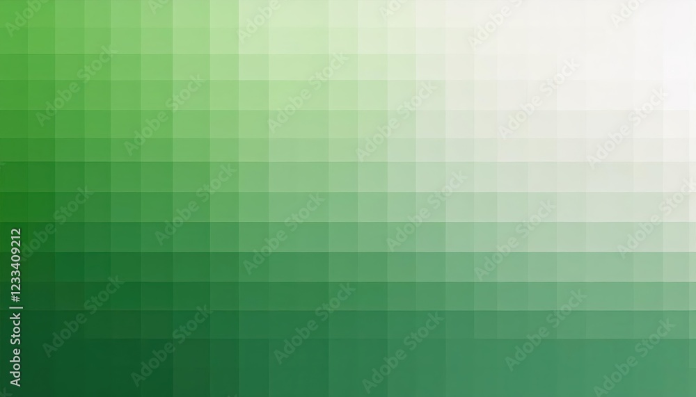 Fototapeta premium Vibrant Pixelated Gradient Wallpaper in Stunning White and Green, Blending Modern Artistry with Natures Calm Elegance for Digital Art or Home Decor