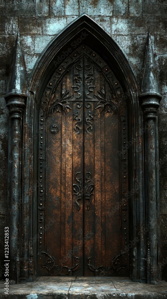 custom made wallpaper toronto digitalOrnate Gothic archway door