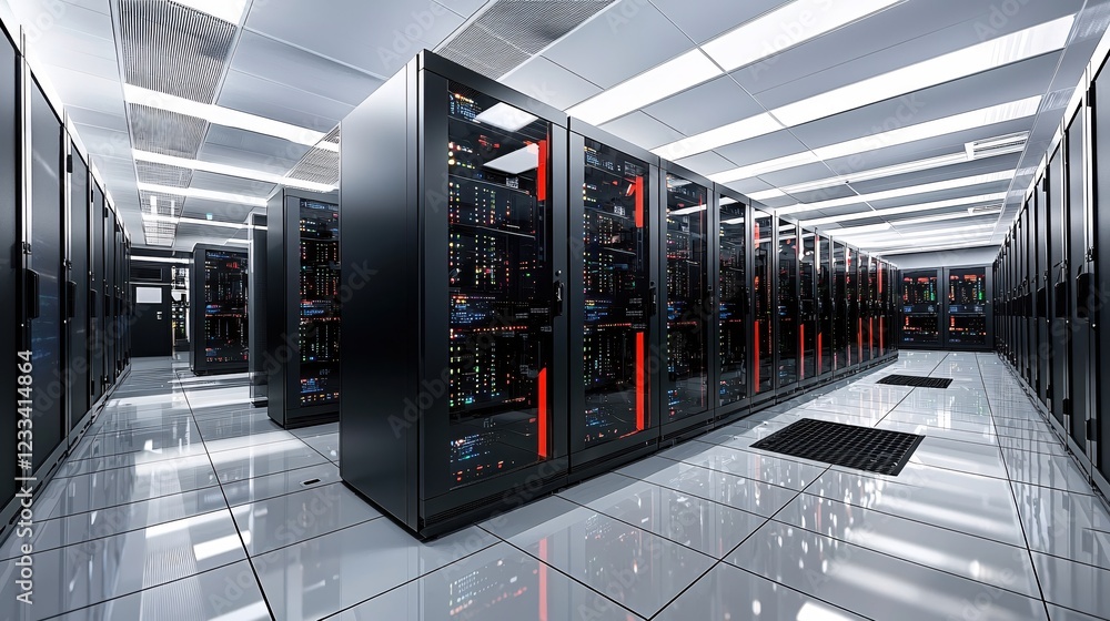 Modern Data Center Server Room Technology Infrastructure Modern Data Center Server Room Technology Infrastructure