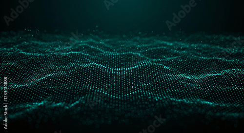 Teal Particle Wave background