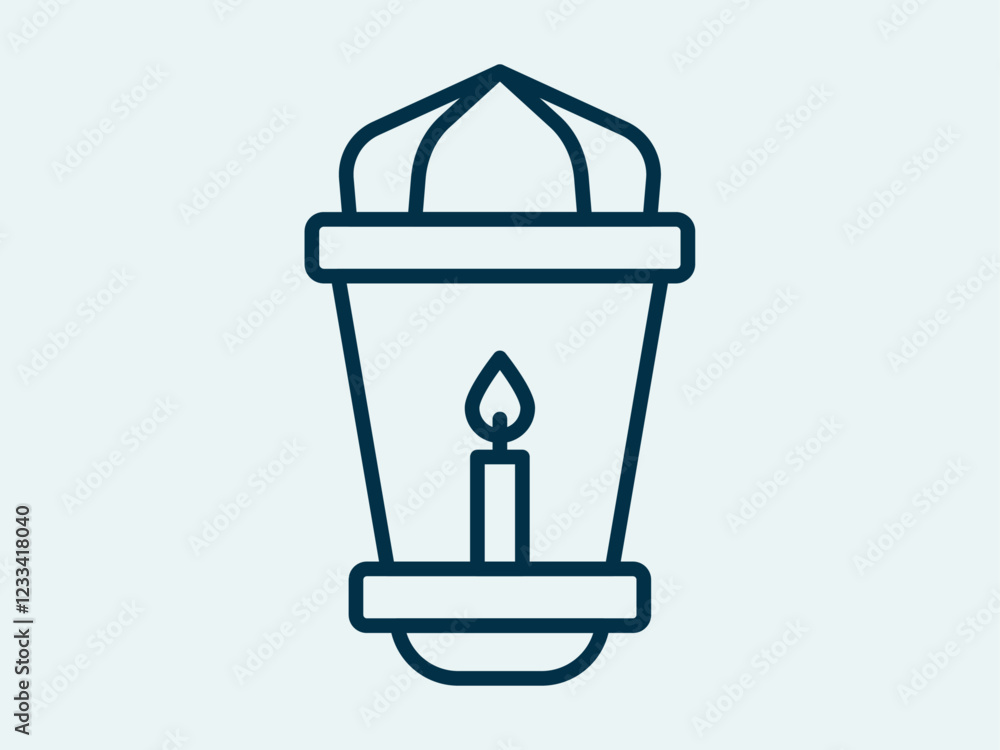 Lantern icon. Muslim fasting icon. Outline icon concept. Lantern icon. Muslim fasting icon. Outline icon concept.