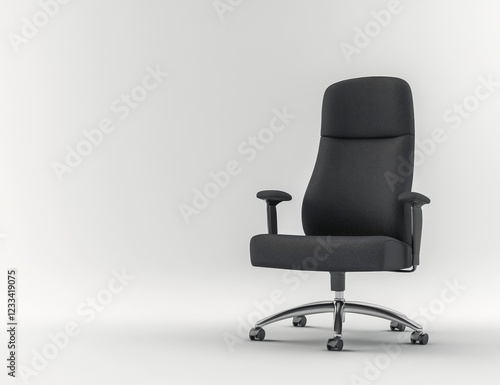 Black office chair on white background. photo