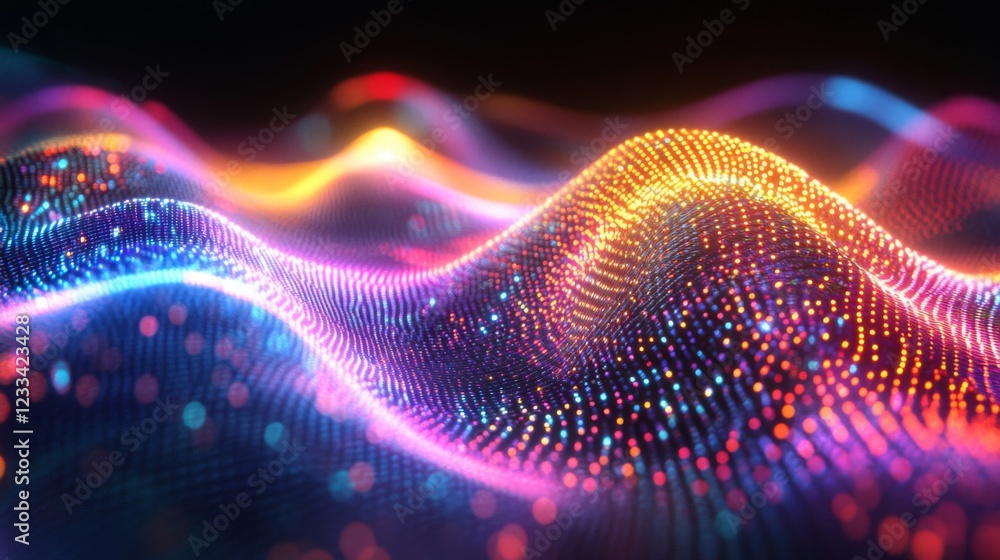 Abstract Colorful Light Wave Data Visualization Abstract Colorful Light Wave Data Visualization