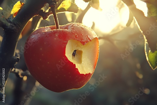 half bitten apple