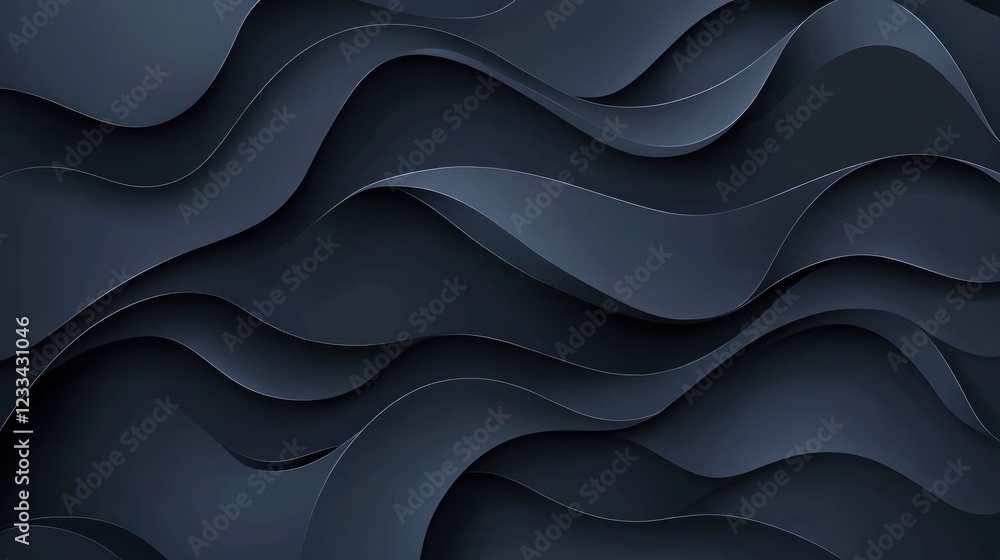 Abstract dark gray wavy background. Abstract dark gray wavy background.