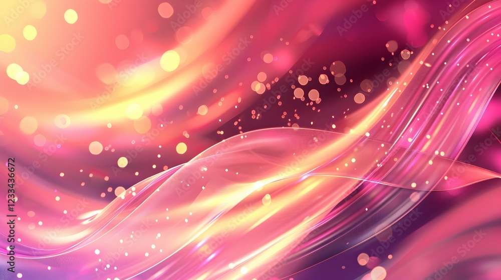 Abstract vibrant waves with soft light and bokeh effects. Abstract vibrant waves with soft light and bokeh effects.