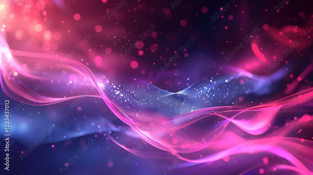 Fototapeta premium Abstract design with flowing colors and sparkles, creating a dreamy atmosphere.